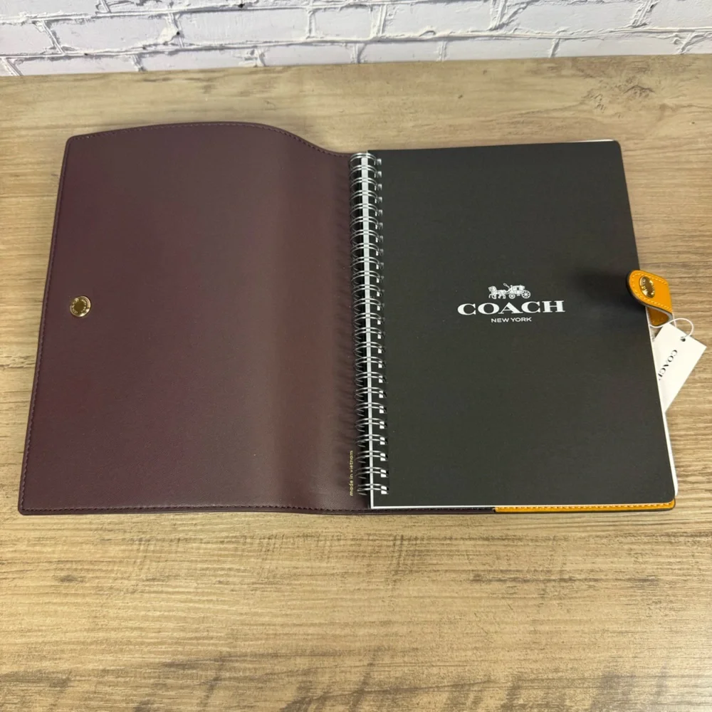 Coach Notebook yellow flowers with a free Planner NWT